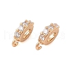 Brass Micro Pave Clear Cubic Zirconia Tube Bails KK-B100-032G-1