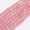 Cherry Quartz Glass Beads Strands G-D840-43-4mm-1