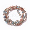 Spray Painted Glass Beads Strands GLAA-A038-B-76-2