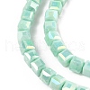 Electroplate Opauqe Glass Beads Strands EGLA-U004-02F-3