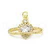 Brass Micro Pave Cubic Zirconia Pendants FIND-Z023-11G-1