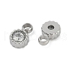 304 Stainless Steel Micro Pave Cubic Zirconia Pendants STAS-I325-024P-2