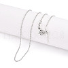Brass Ball Chain Necklaces for Women NJEW-G084-14P-1