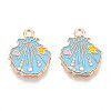 Marine Animals Alloy Enamel Pendants ENAM-T022-34H-1