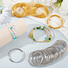 SOFPLATE 400Pcs 2 Colors Steel Memory Wire FIND-SP0002-07-4