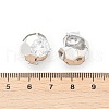 Brass Clear Cubic Zirconia Hoop Earrings EJEW-Q016-08P-3