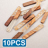 Resin & Walnut Wood Big Pendants RESI-TAG0001-02-4