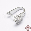 Anti-Tarnish Rhodium Plated 925 Sterling Silver Micro Pave Cubic Zirconia Pendant Bails STER-P034-54P-4