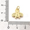 Brass Micro Pave Clear Cubic Zirconia Pendants KK-L225-039G-3