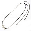Natural Howlite Chip Beaded Adjustable Necklaces with Synthetic Non-magnetic Hematite Square Beads TO0645-5-1