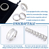 Unicraftale 16Pcs 8 Size 201 Stainless Steel Grooved Finger Ring Settings STAS-UN0041-45-5