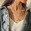 Customized Blank Photo Butterfly Alloy Capri Blue Rhinestone Pendant Necklaces for Women WG31A73-01-1