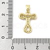 Brass Micro Pave Cubic Zirconia Pendants ZIRC-C012-01G-20-3