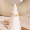 French Style Freshwater Pearl Stainlee Steel Finger Rings for Women OM4825-5