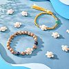  4 Strands Dyed Synthetic Turquoise Bead Strands G-NB0003-29-2