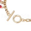 Christmas Theme Alloy Enamel Charm Bracelets BJEW-TA00651-4