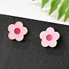304 Stainless Steel Enamel Stud Earrings STAS-E502-01G-02-2