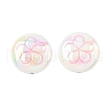 2Pcs UV Plating Acrylic Beads FIND-C067-03H-1
