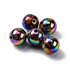 UV Plating & Printed Opaque Acrylic Beads PACR-Q003-02A-1