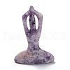 Natural Lilac Jade Yoga Goddess Decorations DJEW-F013-02B-3