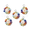 Acrylic & Glass & Copper Pendants PALLOY-JF03892-01-1