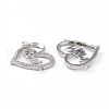 Brass Micro Pave Clear Cubic Zirconia Links ZIRC-J039-12P-2