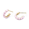 Enamel C-shape Stud Earrings EJEW-N052-05B-2