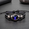 12 Constellations Cowhide Leather Multi-strand Braided Bracelets WG695F5-09-1