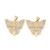 Brass Micro Pave Cubic Zirconia Pendants KK-K242-11G-01-1