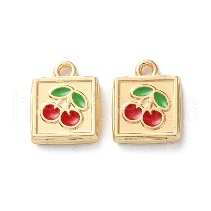Rack Plating Alloy Enamel Pendants FIND-M038-08G-1