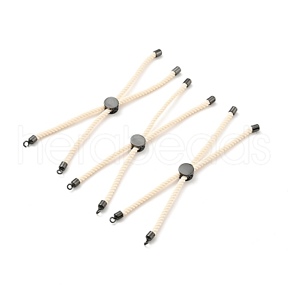 Half Finished Twisted Milan Rope Slider Bracelets FIND-G032-01B-09-1