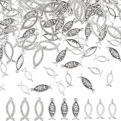 CHGCRAFT 150Pcs 3 Style Tibetan Style Alloy Pendants TIBEP-CA0001-06-1