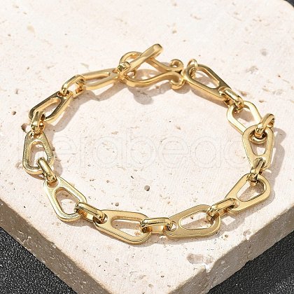 304 Stainless Steel Figaro Chains Bracelets for Women BJEW-R009-02G-1