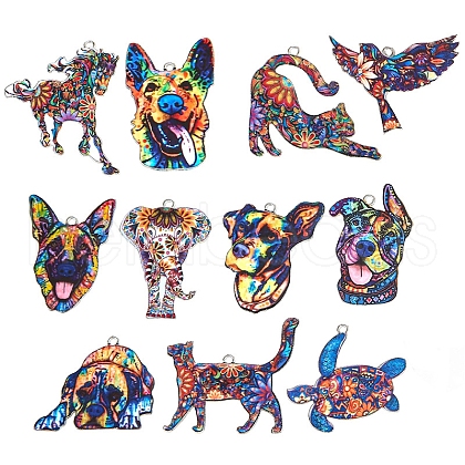 Alloy Enamel Pendants Sets FIND-SZC0010-371-1