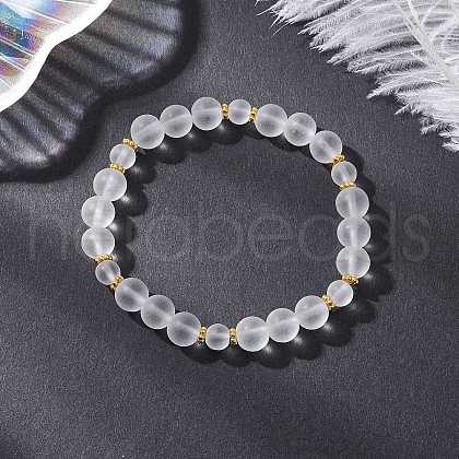 Glass Beads Stretch Bracelets for Women BJEW-JB11866-01-1