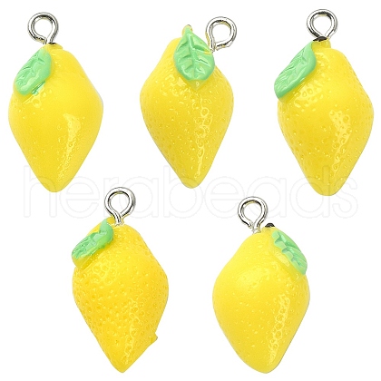 Opaque Resin Pendants RESI-YW0001-29-1