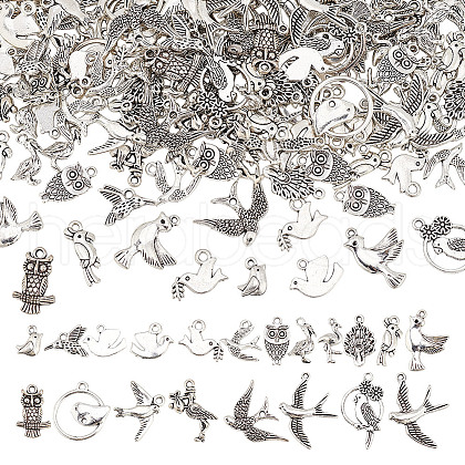 GOMAKERER 200Pcs 20 Styles Alloy Pendants FIND-GO0002-12-1