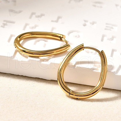 Ion Plating(IP) Stainless Steel Hoop Earrings X-EJEW-P232-02G-1