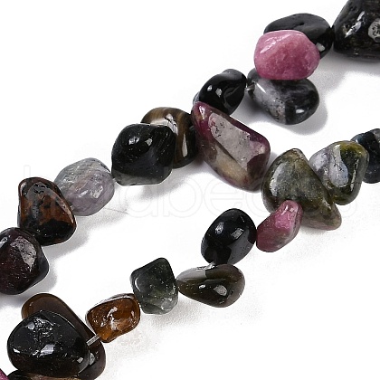Natural Colorful Tourmaline Nuggets Beads Strands G-B125-A12-01-1