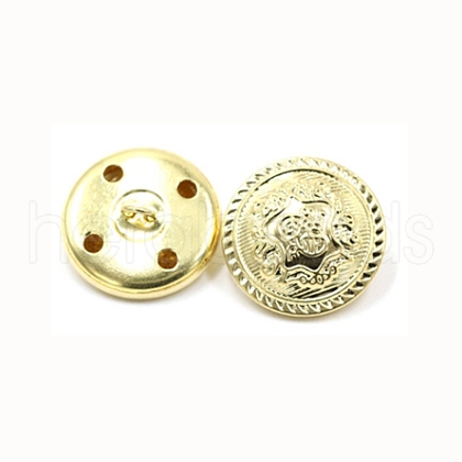 4-Hole Brass Buttons BUTT-WH0017-23A-03-1