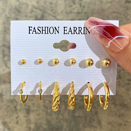 Alloy & Plastic Pearl Earring Sets WG17A46-12-1