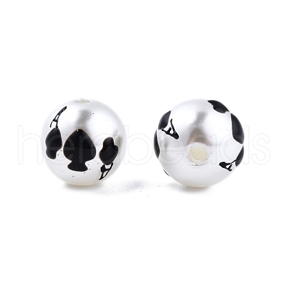 Halloween Opaque ABS Plastic Imitation Pearl Enamel Beads KY-G020-01G-1