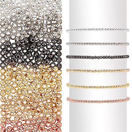  360Pcs 6 Style 2 Sizes Brass Beads KK-PH0001-71-1