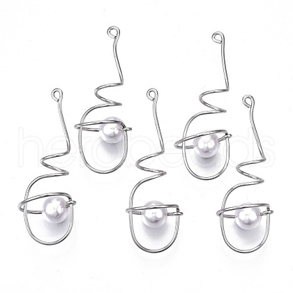 Rack Plating Alloy Wire Wrapped Big Pendants PALLOY-S132-150P-RS-1