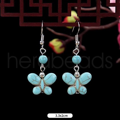 Turquoise Dangle Earrings for Women WG2299-15-1
