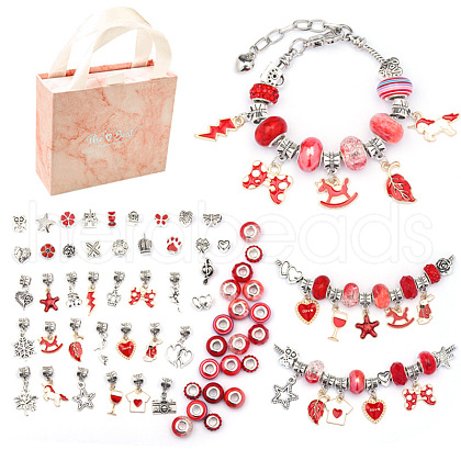 DIY European Bracelet Making Kits DIY-YWC0006-02D-1