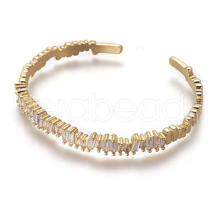 Brass Cuff Bangles BJEW-P245-02G-1