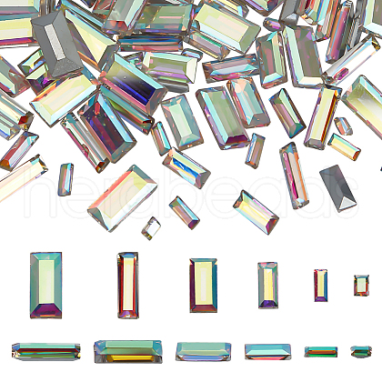 180Pcs 6 Styles Glass Rhinestone Cabochons RGLA-FG0001-26-1