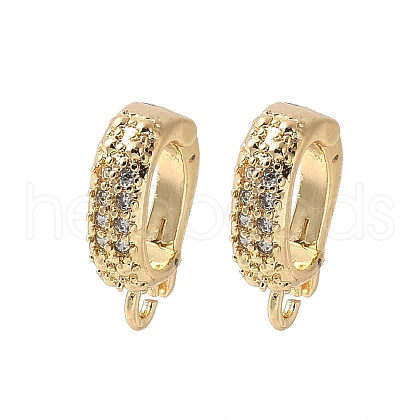 Brass Micro Pave Cubic Zirconia Pendants Bails KK-D324-15G-1