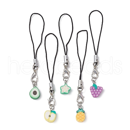 Handmade Polymer Clay Mobile Straps HJEW-JM01077-1